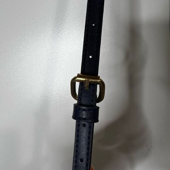 Tommy Hilfiger Women's Navy Blue Synthetic Leather Logo Print Cross Body Bag - Picture 7 of 14